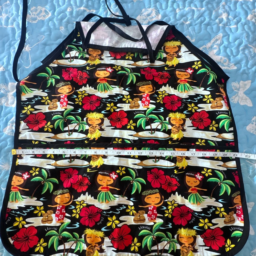 Colorful aloha Apron with Hawaiian Print made in Hawaii